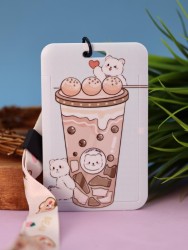 Футляр для карт на ленте "Bubble shake", blue