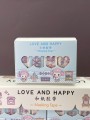 Набор декоративного скотча 4 шт. "Love and happy", blue (1.5см*2м)