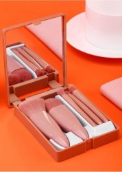 Набор кистей для макияжа + зеркало "Beauty On-the-Go", 5 кистей