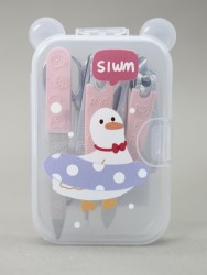 Маникюрный набор "Duck swim", pink