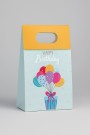 Пакет подарочный «Happy your day», yellow (12*20*6)