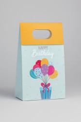 Пакет подарочный «Happy your day», yellow (12*20*6)