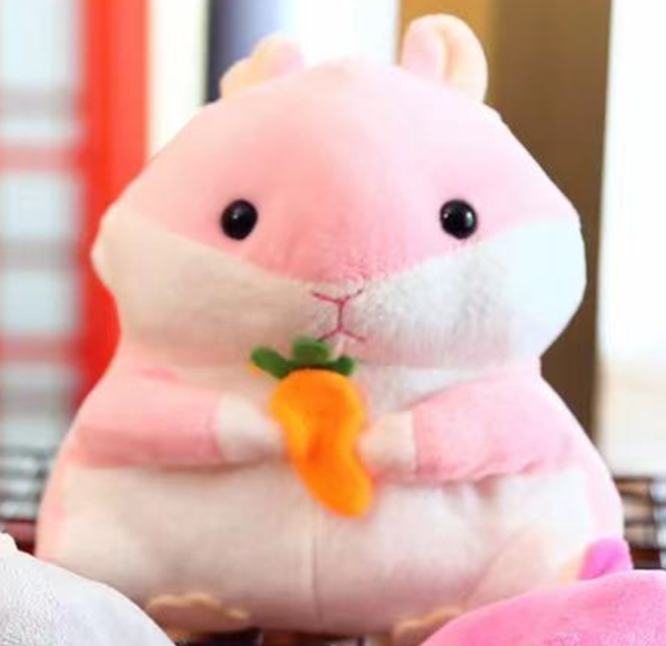 Мягкая игрушка "Hamster carrot", pink, 20 см 