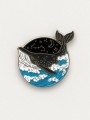 Значок металлический iLikeGift "Whale in the ocean"