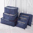 Набор органайзеров для путешествий 6 шт. "Laundry pouch", dark blue