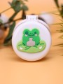 Расческа раскладная с зеркалом  "Froggy folding", white