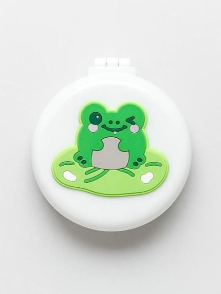 Расческа раскладная с зеркалом  "Froggy folding", white 