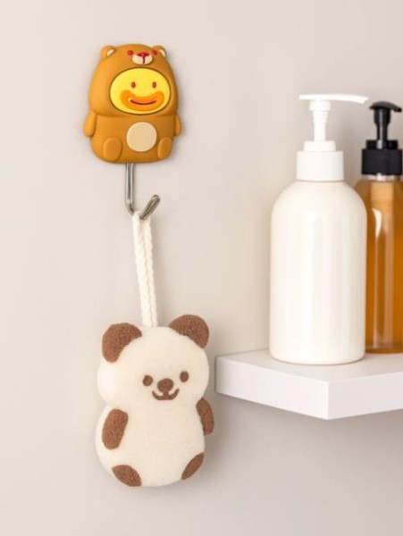 Крючок на липучке «Funny bear», brown 