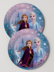 Набор бумажных  тарелок 6 шт. "Frozen 2. Эльза и Анна №3" (d=180 мм)