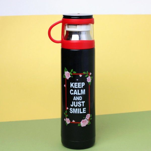 B-HS-6751-Z ТЕРМОС "Keep Calm" black 500ml 