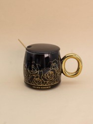 Кружка «Golden romance», black (450 ml)