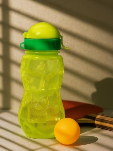 Бутылка "Fruit" с трубочкой, green (400 ml) 