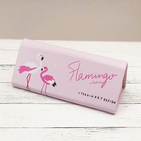 Чехол для очков "Flamingo day" pink 