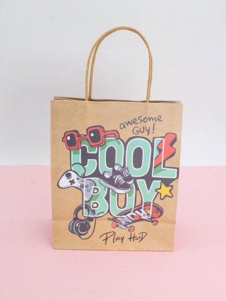 Пакет подарочный крафтовый «CoOol», boy (21*25,5*10) 