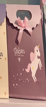 Пакет подарочный (XS) "Lovely unicorn", brown (12x6x16) 