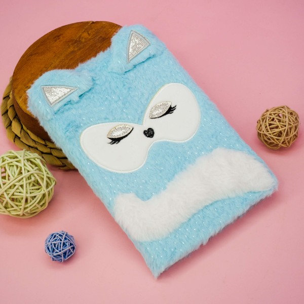 Блокнот плюшевый «Sleeping fox», blue 