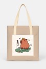 Сумка шоппер "Capybara on a crocodile", brown