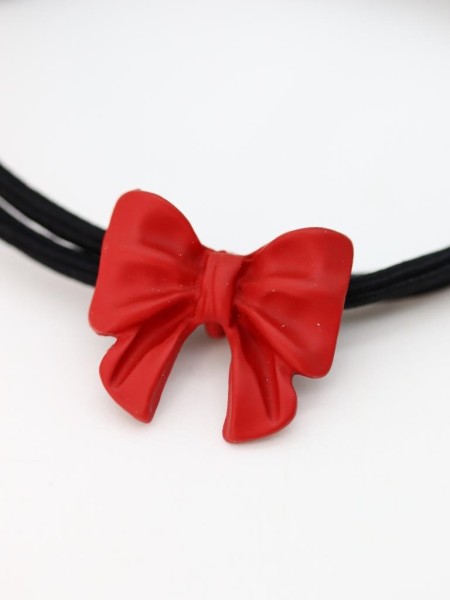 Резинка для волос GIRLY "Bow", red 