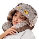 Мягкая игрушка "Кот Басик подушка на шею с капюшоном" (32 см)