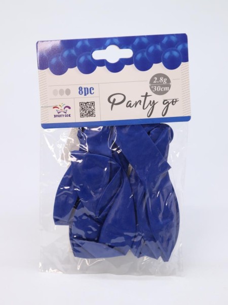 Набор воздушных шаров 8 шт. "Monochrome magic", dark blue (30 см) 