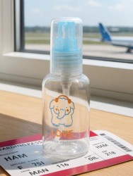 Дорожная бутылочка "Little elephant love", blue (50 ml)