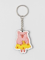 Брелок ECO из дерева «Piggy skirt»