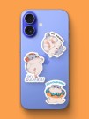 Набор 3D стикеров для телефона 3 шт. "Hamster vibe"