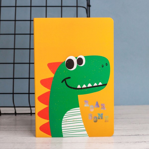 Тетрадь (A5) "Cool game dino", yellow (13.5*20.5) 