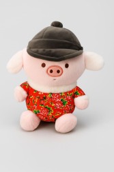 Мягкая игрушка "Winter pig", red, 23 см