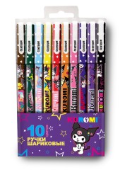 Набор цветных шариковых ручек 10 цв. "Kuromi", 0.7 мм