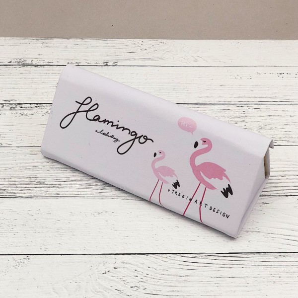 Чехол для очков "Flamingo day" white 