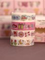 Набор декоративного скотча 4 шт. "Puppy literature", pink (1.5см*2м)