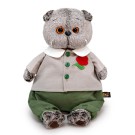 Мягкая игрушка "Кот Басик в комплекте с цветком" (19 см)