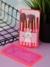 Набор кистей для макияжа "Kawaii touch", 6 кистей, pink