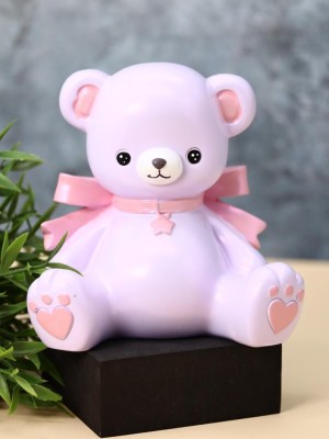 Копилка «Teddy bear», purple (18 см), пластик