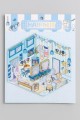Наклейки+пинцет для творчества румбокс "Парикмахерская", голубые (16*20 см)