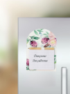 Магнитный блок для записей с карандашом «Flowers», yellow, 10х14 см