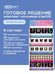 Стойка универсальная + комплект ночников iLikeGift