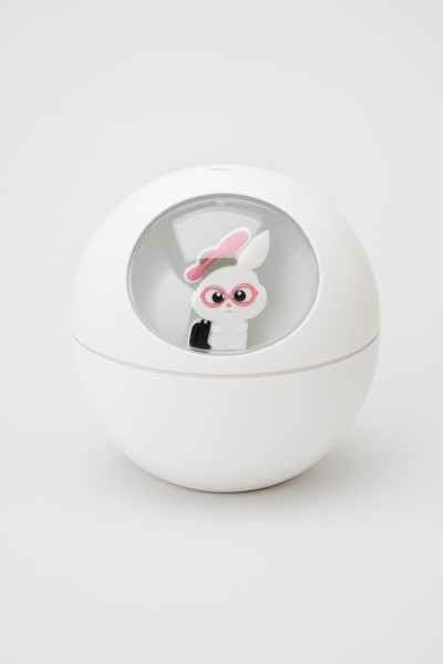 Настольный увлажнитель воздуха - ночник "Bunny in pink glasses", white, (портативный, USB) 