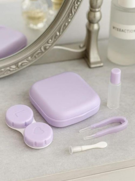 Контейнер для линз «Classic square», purp 