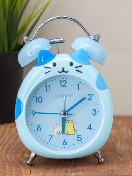 Часы-будильник "Cat", blue 