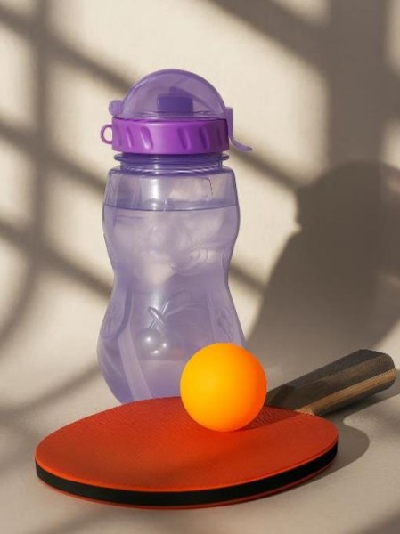 Бутылка "Fruit" с трубочкой,  purple (400 ml) 