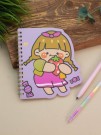 Блокнот на спирали (B6) "Girl strawberry", purple (13*18)