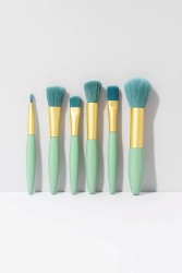 Набор кистей для макияжа "Kawaii touch", 6 кистей, green