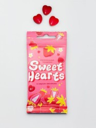 Карамель леденцовая "Sweet Hearts" 30гр флоупак (земляника)