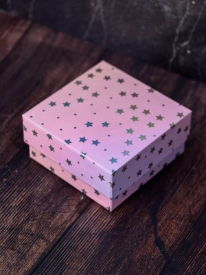 Подарочная коробка «Starry sky», pink (12*12*6)