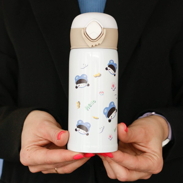 Термос «Flower blast», white (350 ml) 