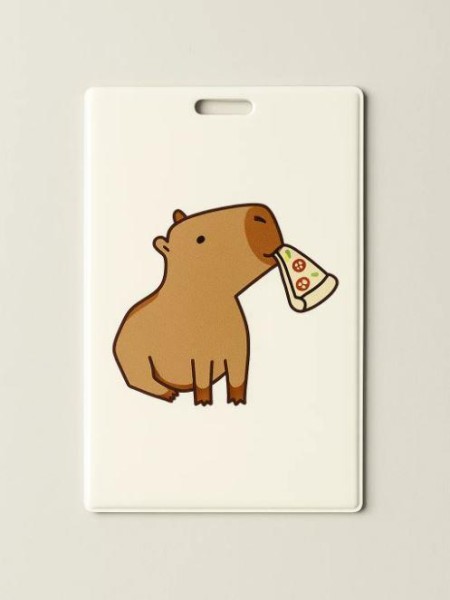 Держатель для карт «Capybara pizza» (6,5 х 10,4 см) 