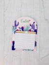 Магнитный блок для записей с карандашом «Cactus», purple, 10х14 см