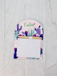 Магнитный блок для записей с карандашом «Cactus», purple, 10х14 см